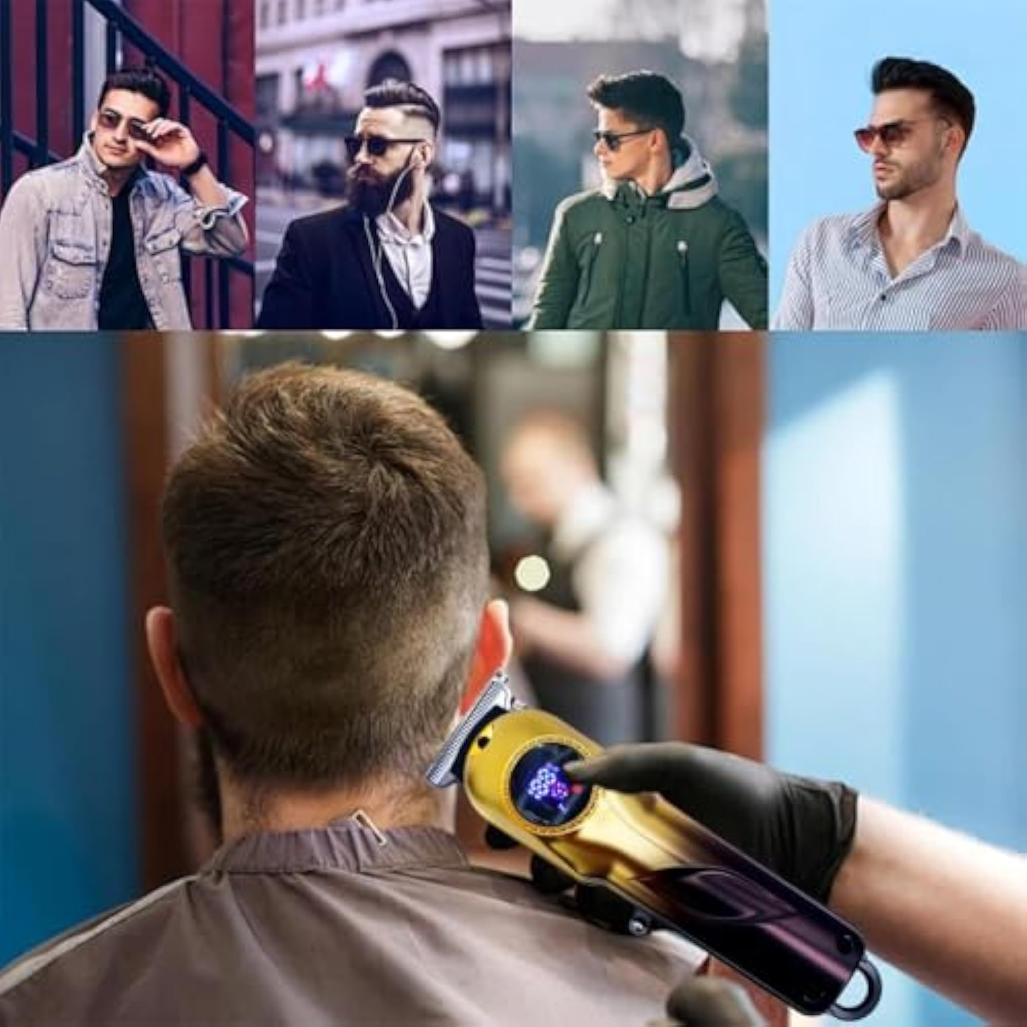 Professional Hair Clippers for Men, Cordless Hair Clippers Set